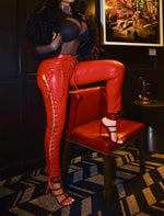 Load image into Gallery viewer, Stripped Leather Pants
