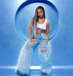 Load image into Gallery viewer, Ibiza Ostrich Feather Jeans

